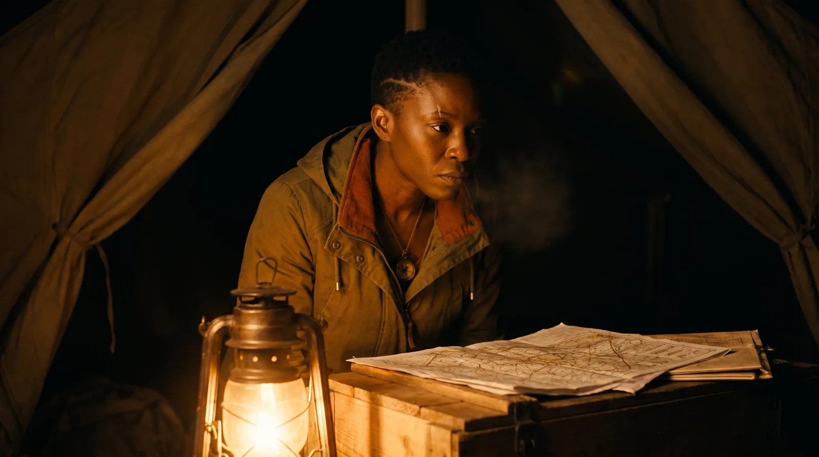 Mara as live action: Sc. 22C, INT. FIELD TENT - NIGHT